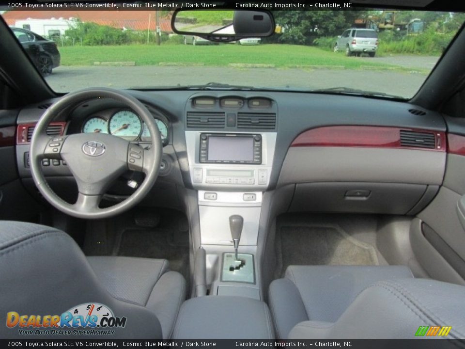 2005 Toyota Solara SLE V6 Convertible Cosmic Blue Metallic / Dark Stone Photo #16