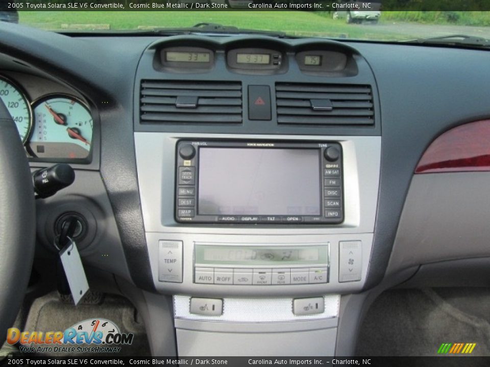 2005 Toyota Solara SLE V6 Convertible Cosmic Blue Metallic / Dark Stone Photo #18