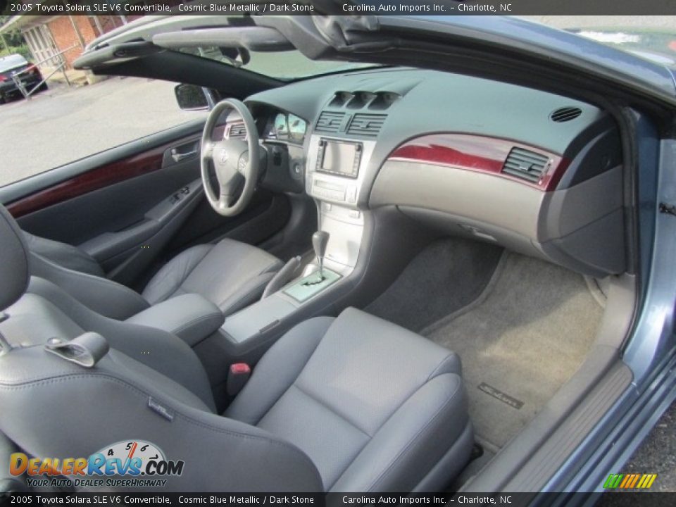 2005 Toyota Solara SLE V6 Convertible Cosmic Blue Metallic / Dark Stone Photo #23