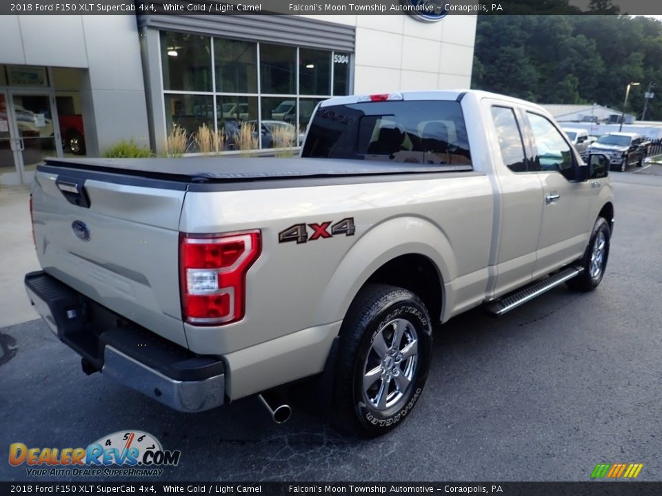2018 Ford F150 XLT SuperCab 4x4 White Gold / Light Camel Photo #2