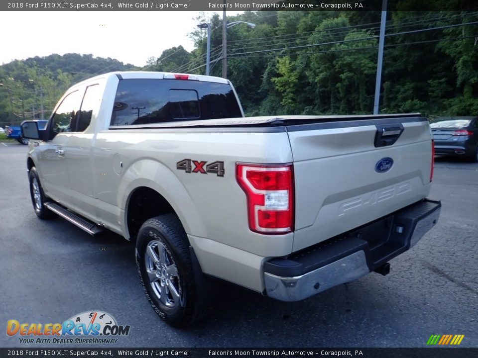 2018 Ford F150 XLT SuperCab 4x4 White Gold / Light Camel Photo #4