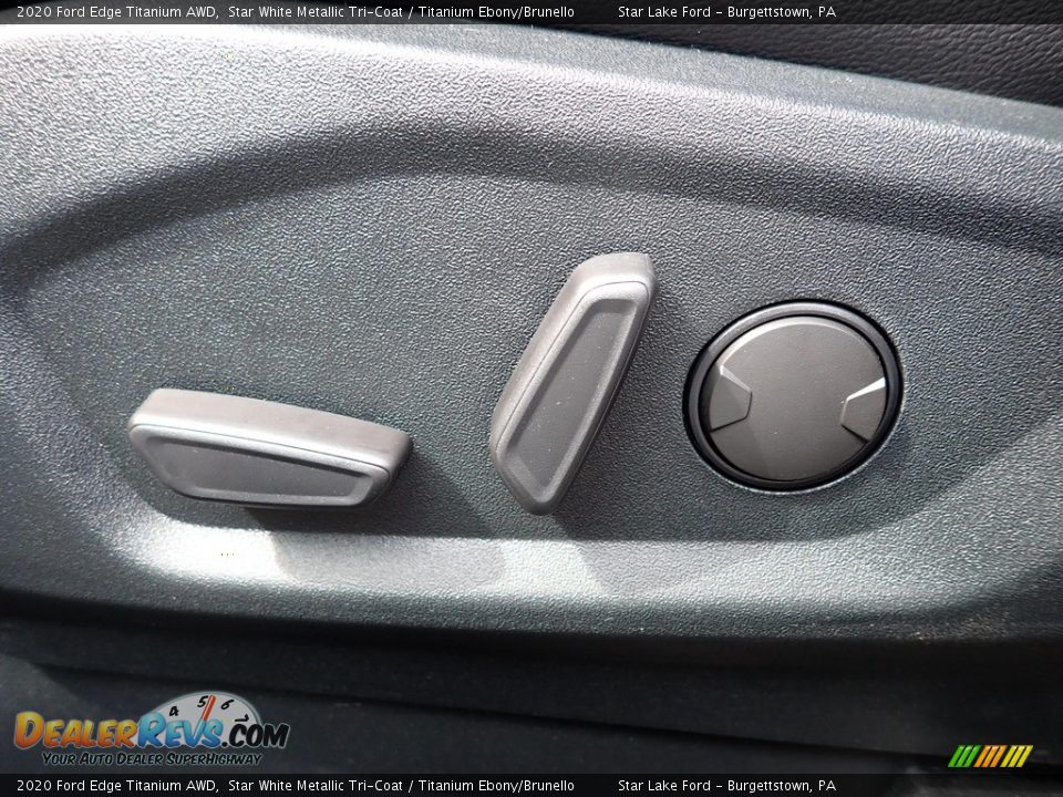 2020 Ford Edge Titanium AWD Star White Metallic Tri-Coat / Titanium Ebony/Brunello Photo #15