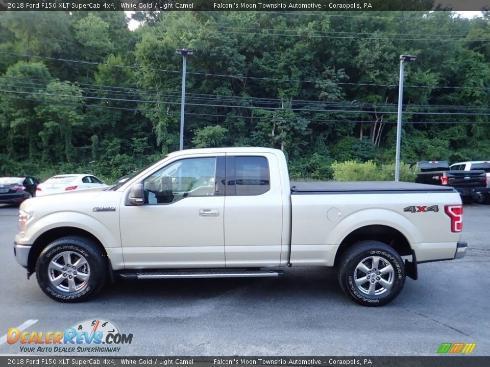 2018 Ford F150 XLT SuperCab 4x4 White Gold / Light Camel Photo #5