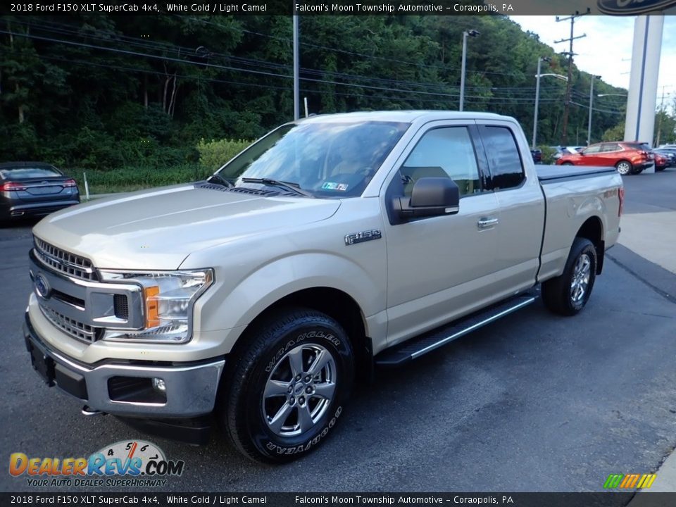 2018 Ford F150 XLT SuperCab 4x4 White Gold / Light Camel Photo #6
