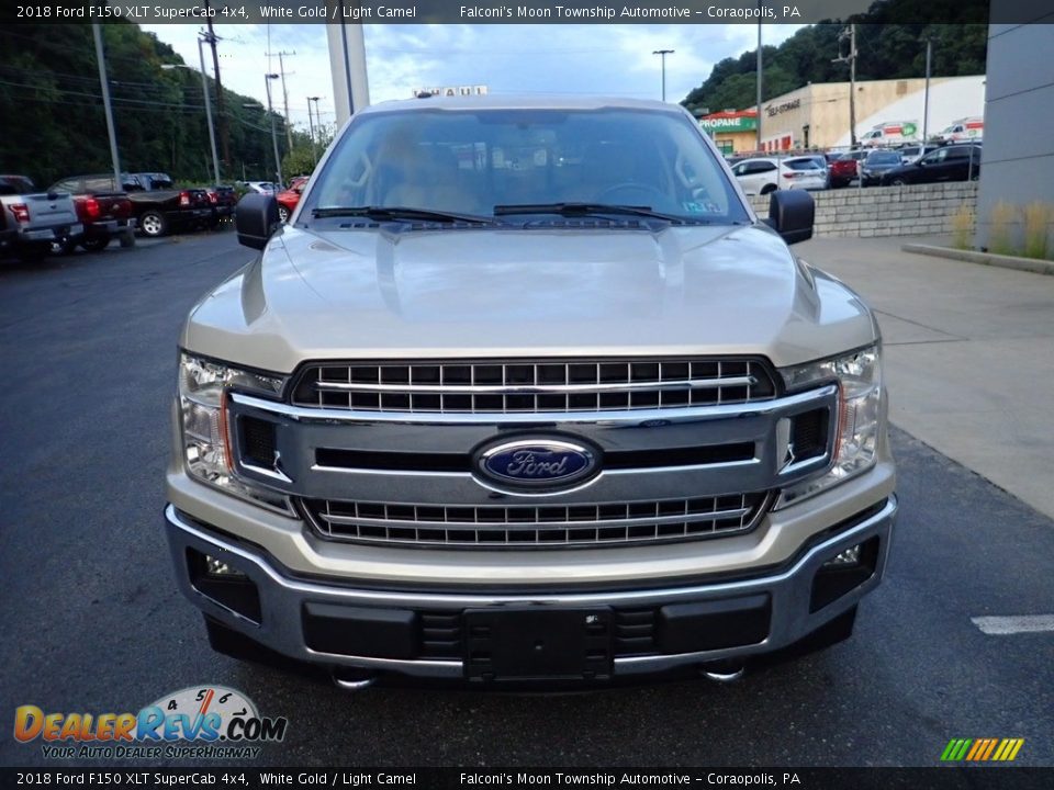 2018 Ford F150 XLT SuperCab 4x4 White Gold / Light Camel Photo #7