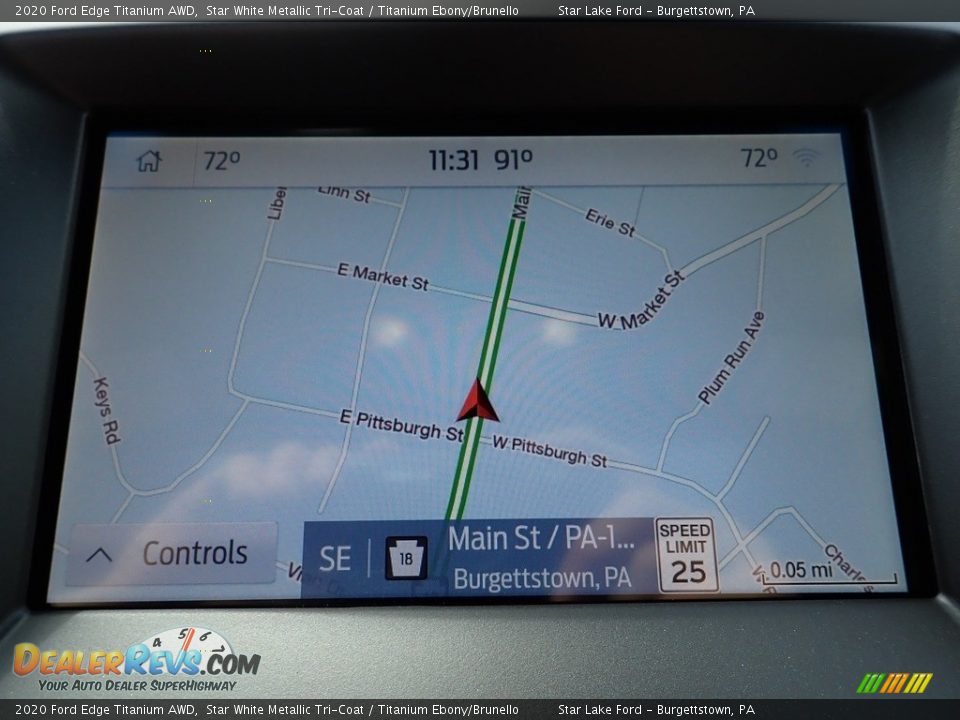 2020 Ford Edge Titanium AWD Star White Metallic Tri-Coat / Titanium Ebony/Brunello Photo #18
