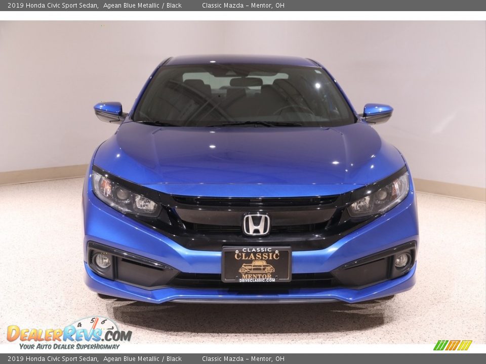 2019 Honda Civic Sport Sedan Agean Blue Metallic / Black Photo #2