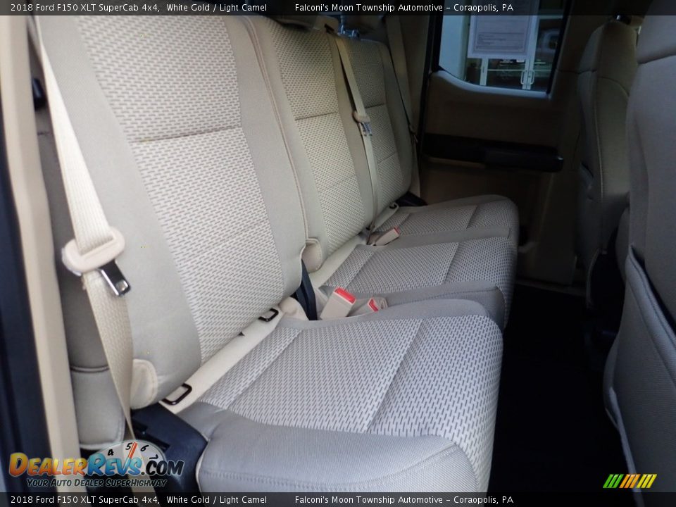 2018 Ford F150 XLT SuperCab 4x4 White Gold / Light Camel Photo #14