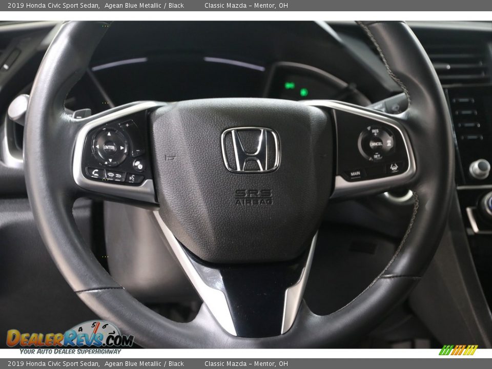 2019 Honda Civic Sport Sedan Agean Blue Metallic / Black Photo #7