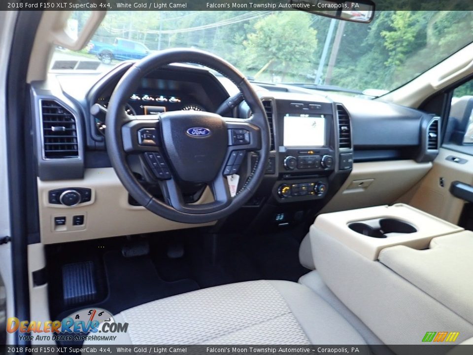 2018 Ford F150 XLT SuperCab 4x4 White Gold / Light Camel Photo #17