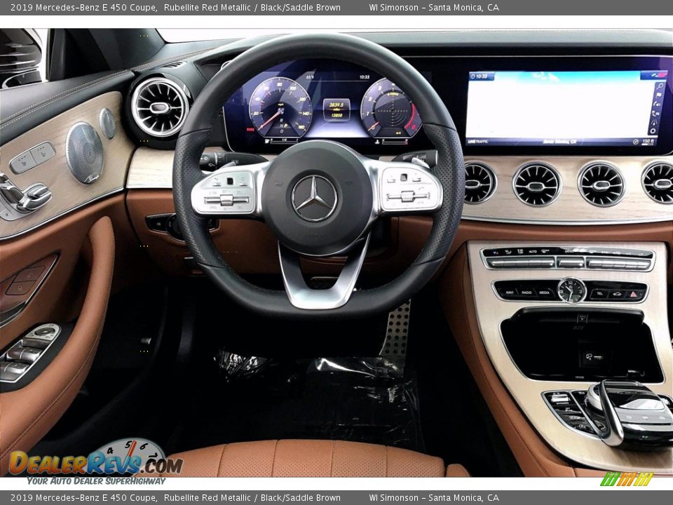 2019 Mercedes-Benz E 450 Coupe Rubellite Red Metallic / Black/Saddle Brown Photo #4