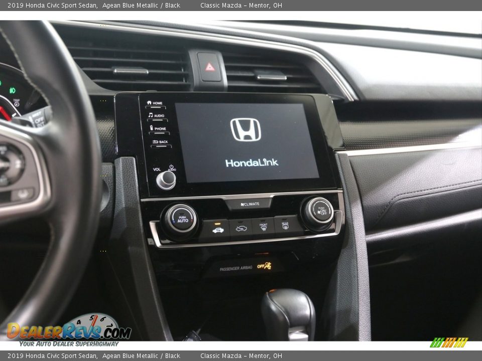 2019 Honda Civic Sport Sedan Agean Blue Metallic / Black Photo #10