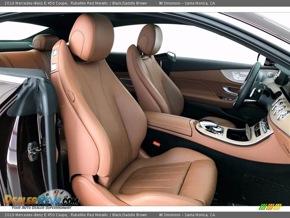 2019 Mercedes-Benz E 450 Coupe Rubellite Red Metallic / Black/Saddle Brown Photo #6