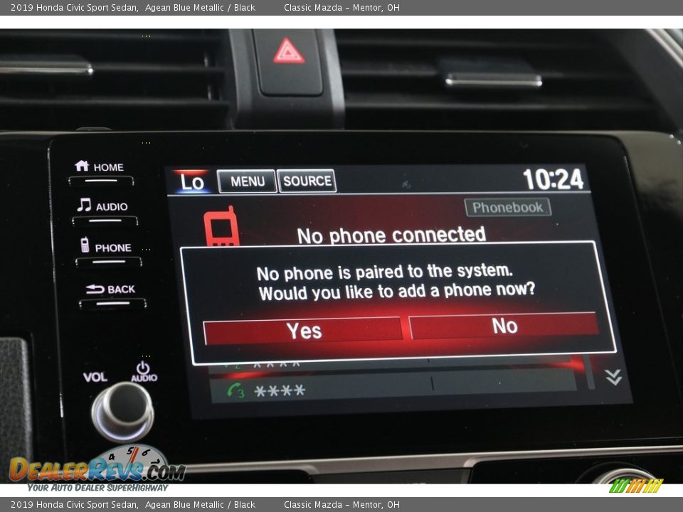 2019 Honda Civic Sport Sedan Agean Blue Metallic / Black Photo #13