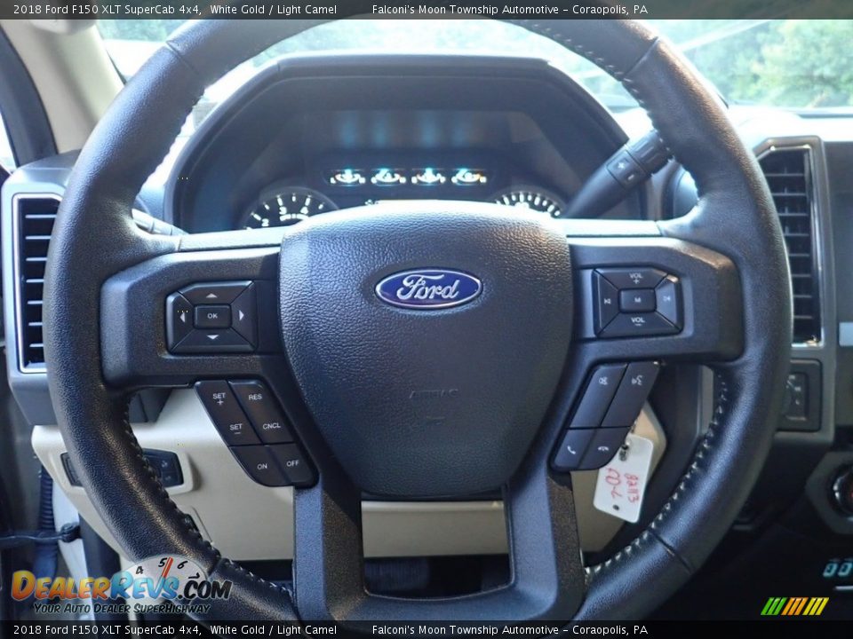 2018 Ford F150 XLT SuperCab 4x4 White Gold / Light Camel Photo #22