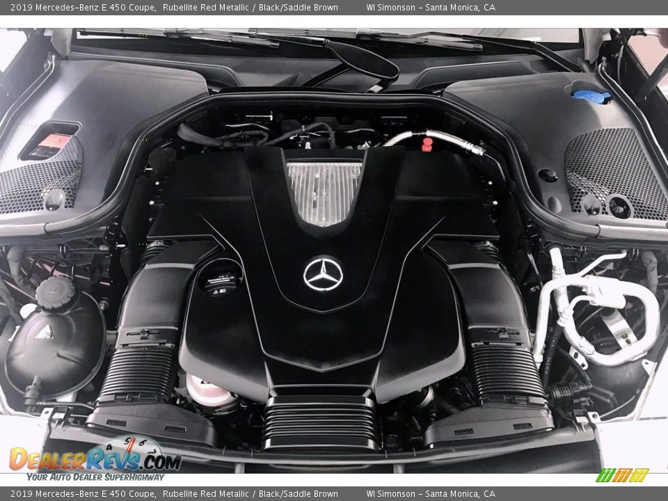 2019 Mercedes-Benz E 450 Coupe Rubellite Red Metallic / Black/Saddle Brown Photo #9