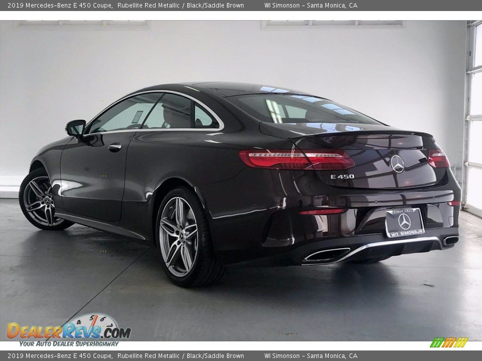 2019 Mercedes-Benz E 450 Coupe Rubellite Red Metallic / Black/Saddle Brown Photo #10