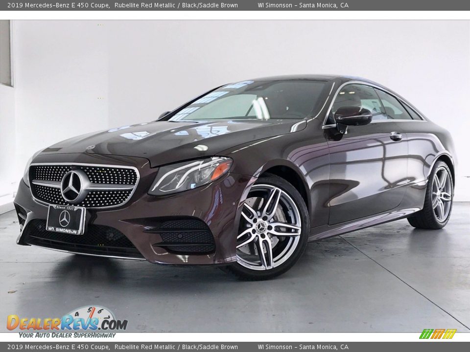 2019 Mercedes-Benz E 450 Coupe Rubellite Red Metallic / Black/Saddle Brown Photo #12