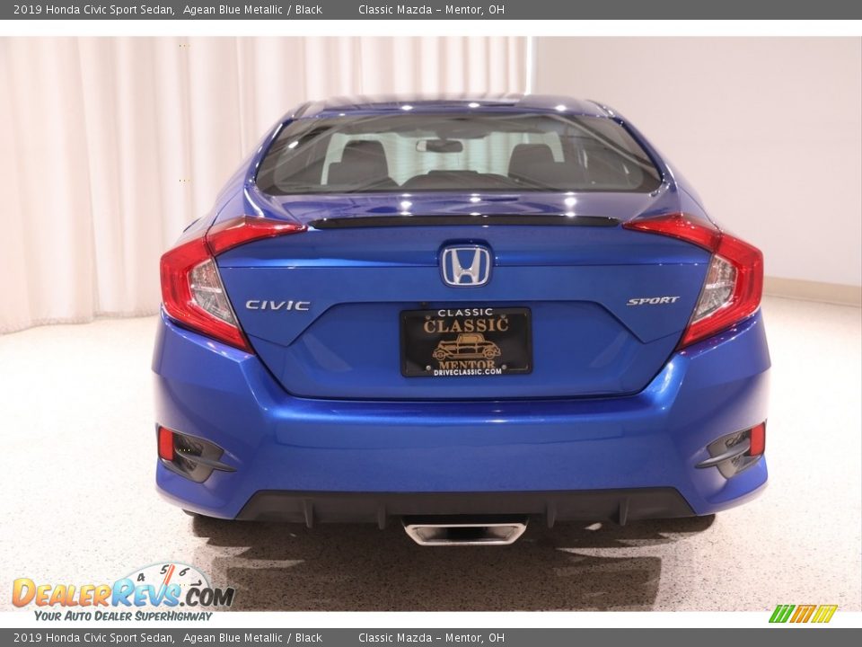 2019 Honda Civic Sport Sedan Agean Blue Metallic / Black Photo #20
