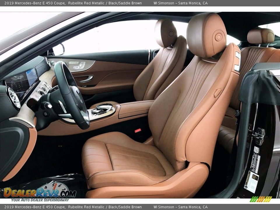 2019 Mercedes-Benz E 450 Coupe Rubellite Red Metallic / Black/Saddle Brown Photo #14