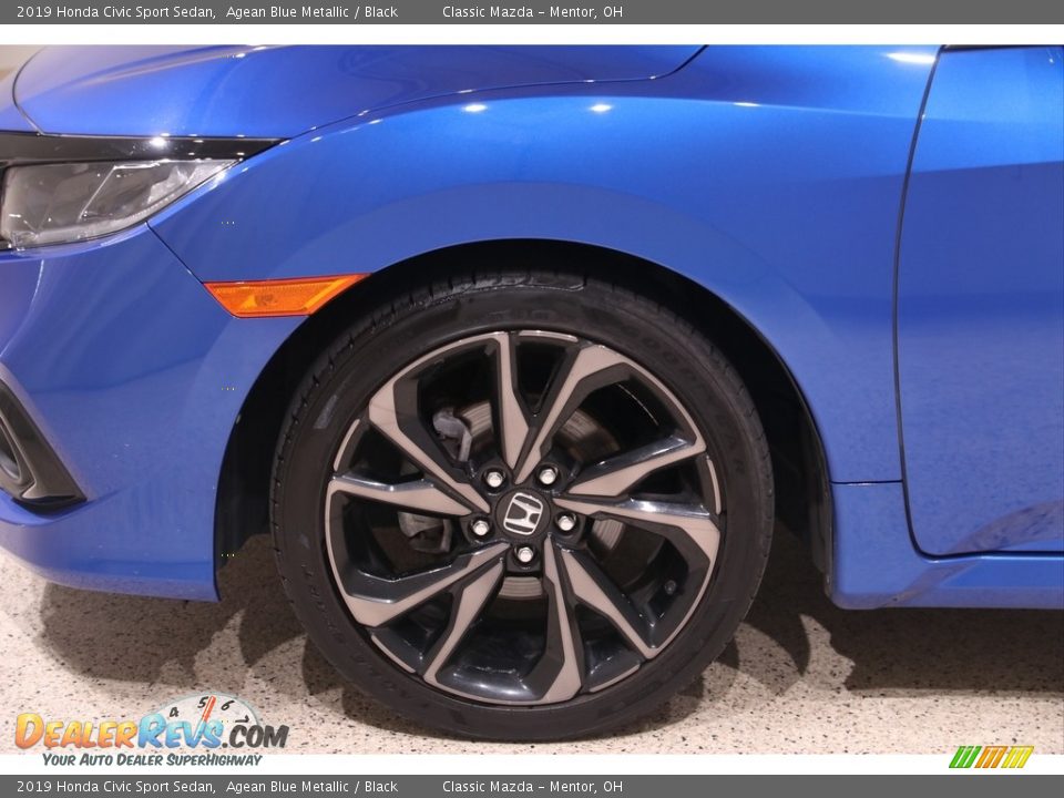 2019 Honda Civic Sport Sedan Agean Blue Metallic / Black Photo #22