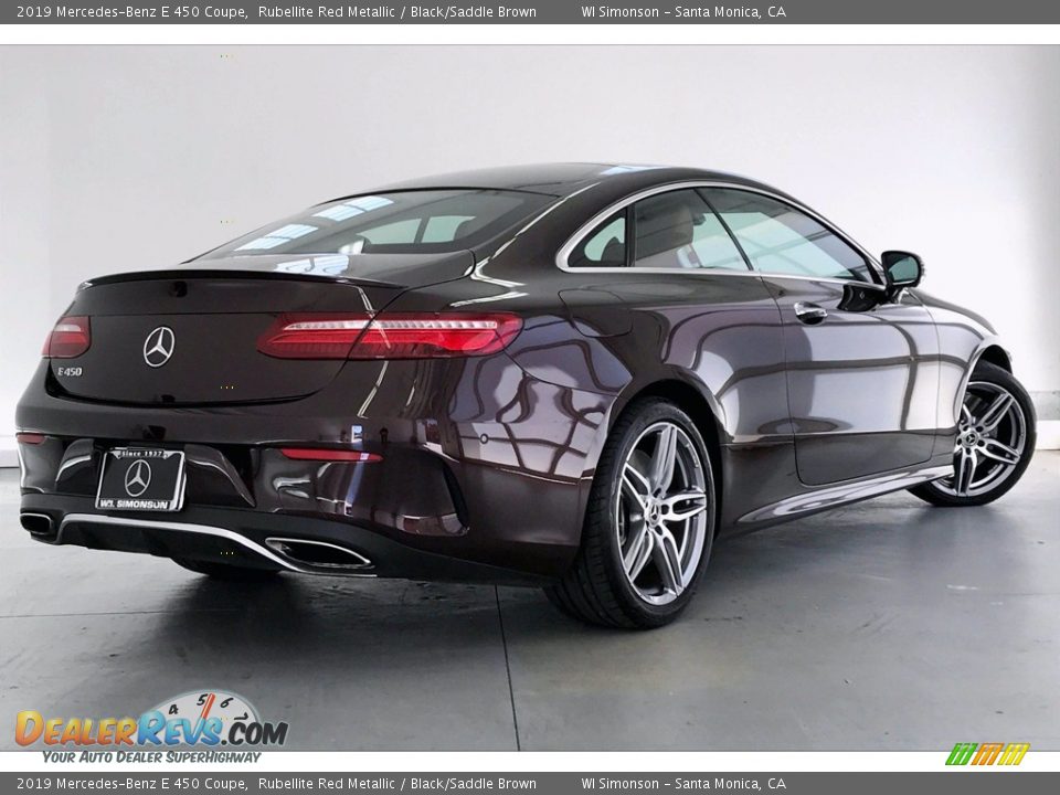 2019 Mercedes-Benz E 450 Coupe Rubellite Red Metallic / Black/Saddle Brown Photo #16