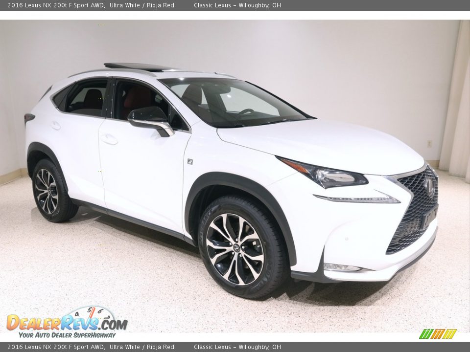 2016 Lexus NX 200t F Sport AWD Ultra White / Rioja Red Photo #1