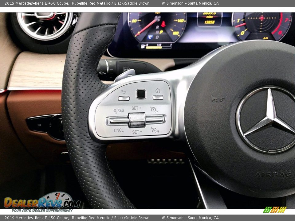 2019 Mercedes-Benz E 450 Coupe Rubellite Red Metallic / Black/Saddle Brown Photo #18