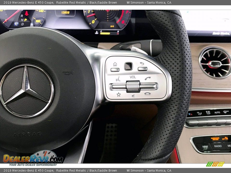2019 Mercedes-Benz E 450 Coupe Rubellite Red Metallic / Black/Saddle Brown Photo #19