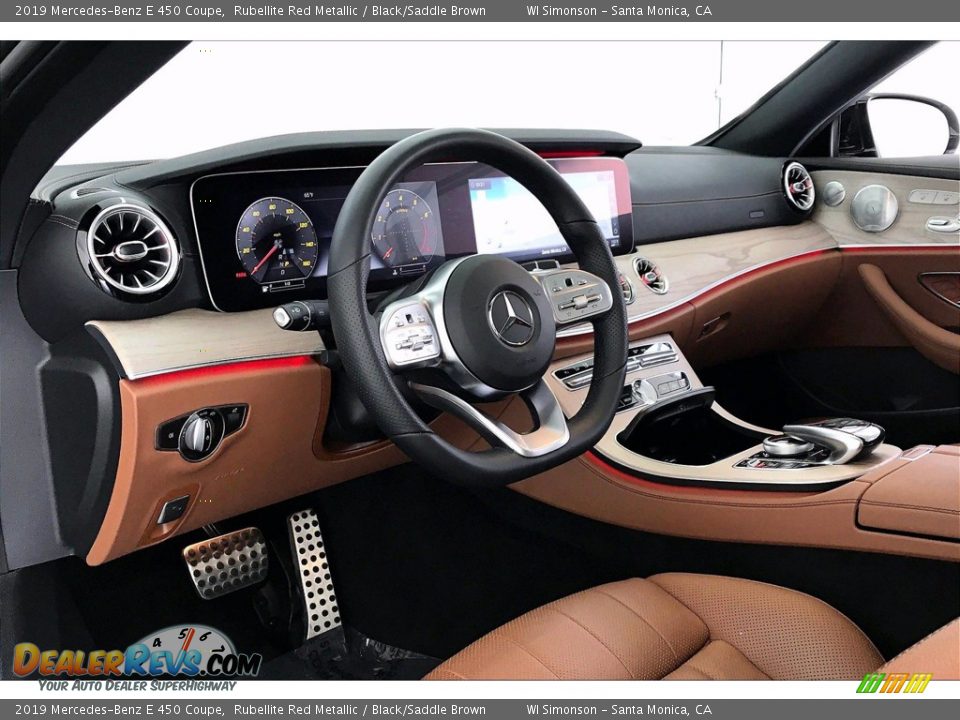 2019 Mercedes-Benz E 450 Coupe Rubellite Red Metallic / Black/Saddle Brown Photo #22