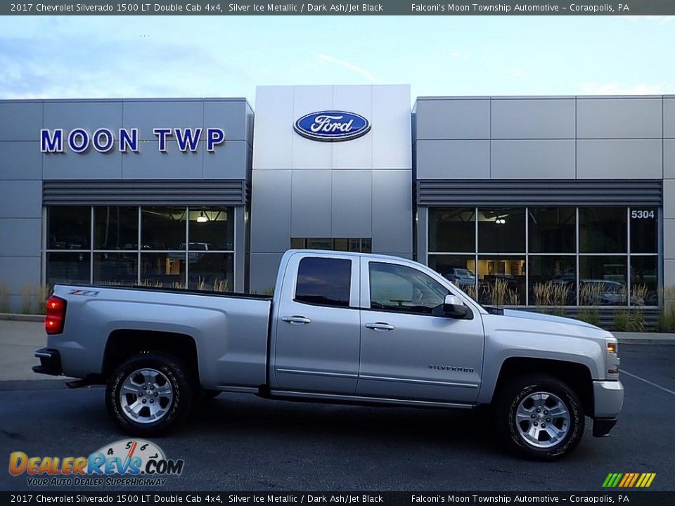 2017 Chevrolet Silverado 1500 LT Double Cab 4x4 Silver Ice Metallic / Dark Ash/Jet Black Photo #1