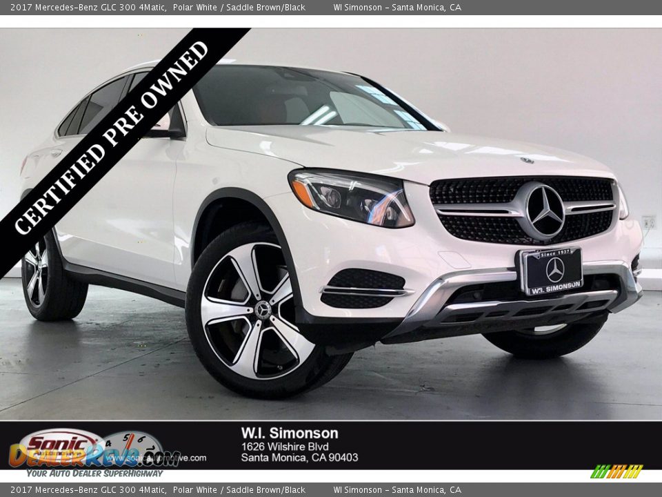 2017 Mercedes-Benz GLC 300 4Matic Polar White / Saddle Brown/Black Photo #1