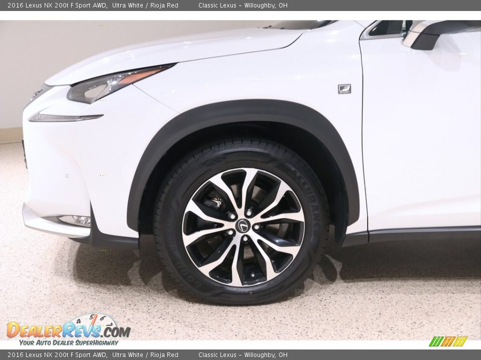 2016 Lexus NX 200t F Sport AWD Ultra White / Rioja Red Photo #31