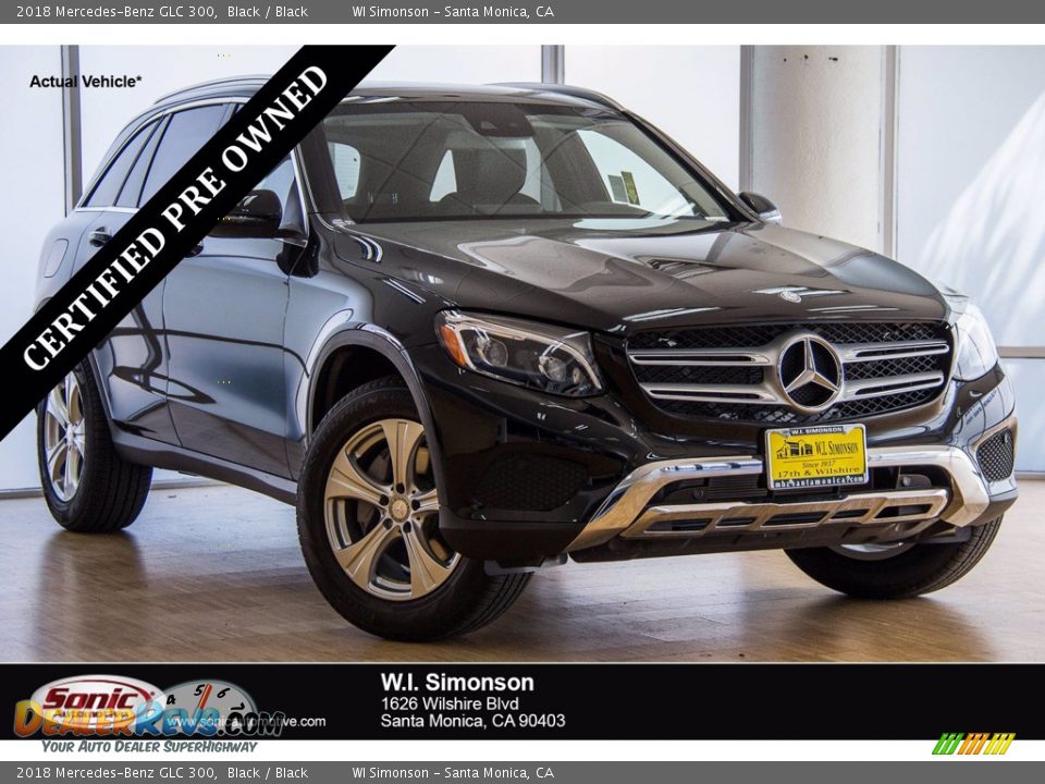 2018 Mercedes-Benz GLC 300 Black / Black Photo #1