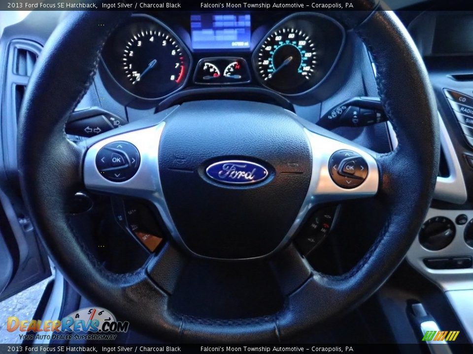 2013 Ford Focus SE Hatchback Ingot Silver / Charcoal Black Photo #22