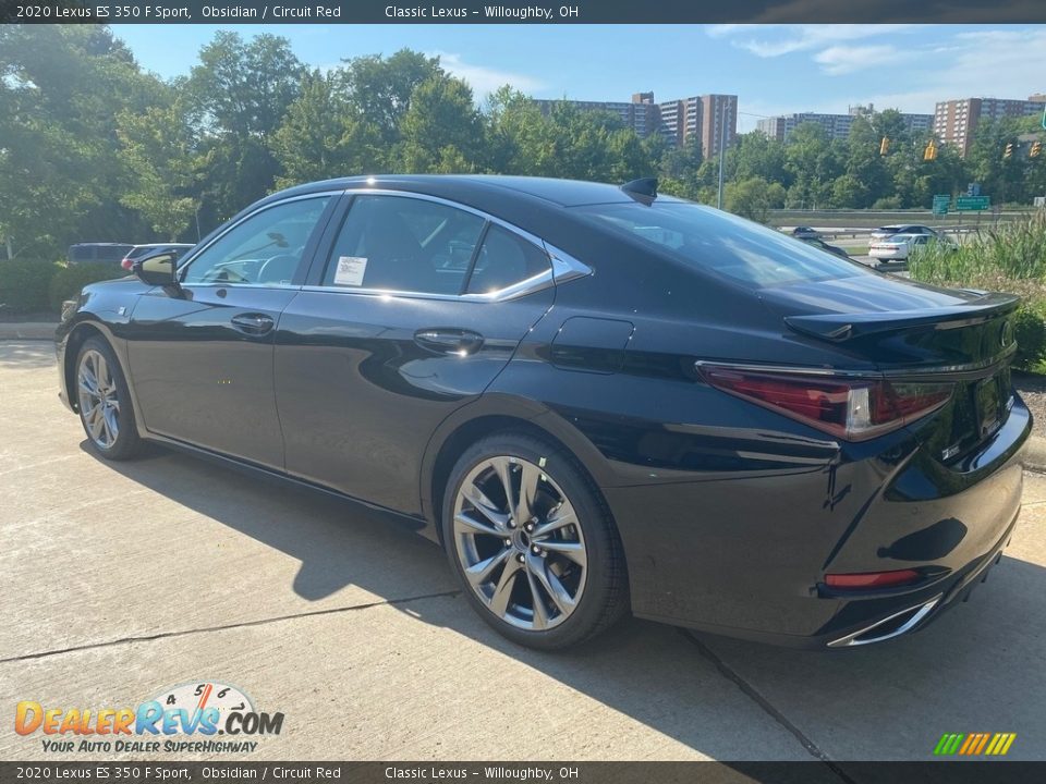 2020 Lexus ES 350 F Sport Obsidian / Circuit Red Photo #4