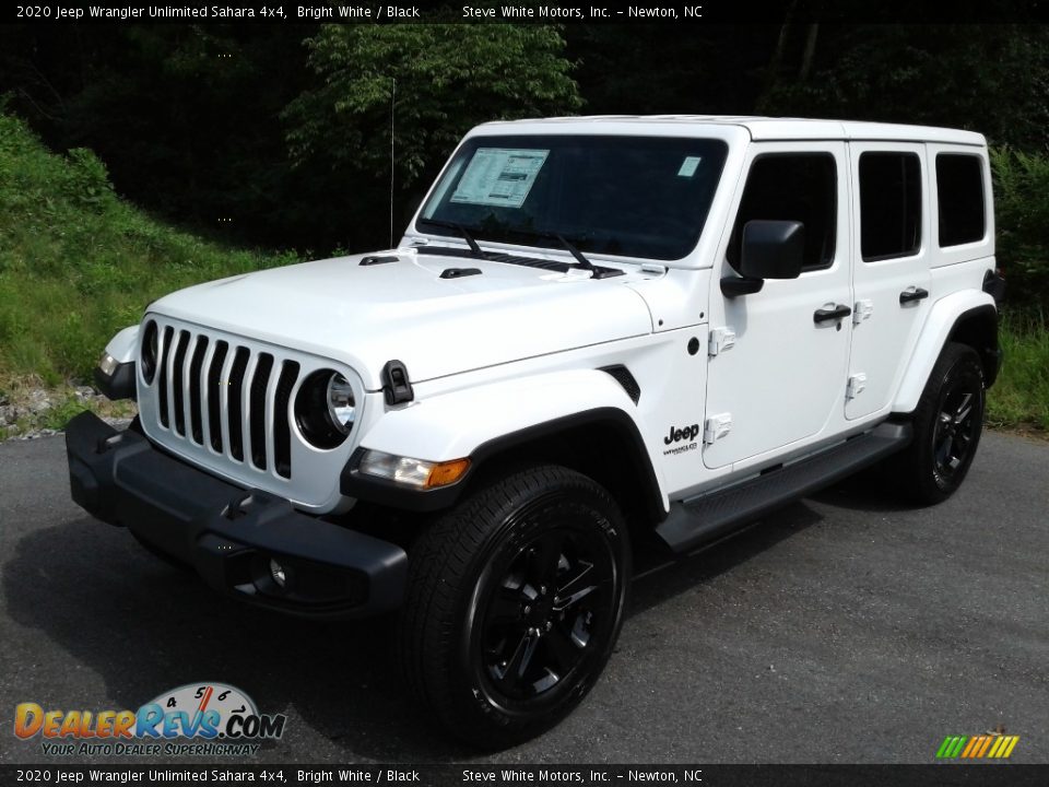 2020 Jeep Wrangler Unlimited Sahara 4x4 Bright White / Black Photo #2