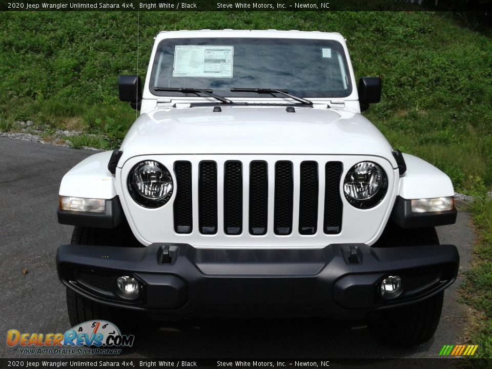 2020 Jeep Wrangler Unlimited Sahara 4x4 Bright White / Black Photo #3