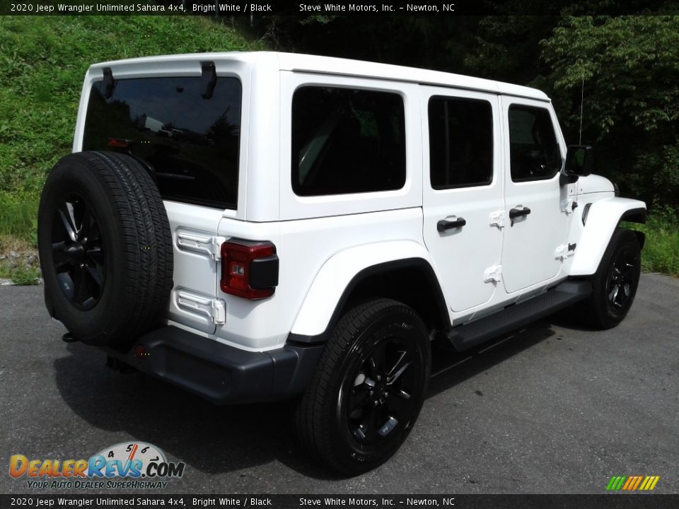 2020 Jeep Wrangler Unlimited Sahara 4x4 Bright White / Black Photo #6