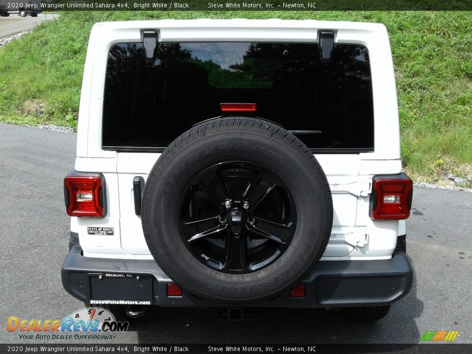 2020 Jeep Wrangler Unlimited Sahara 4x4 Bright White / Black Photo #7
