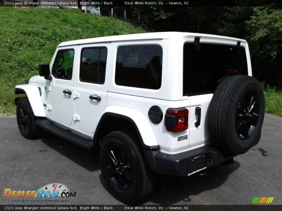 2020 Jeep Wrangler Unlimited Sahara 4x4 Bright White / Black Photo #8