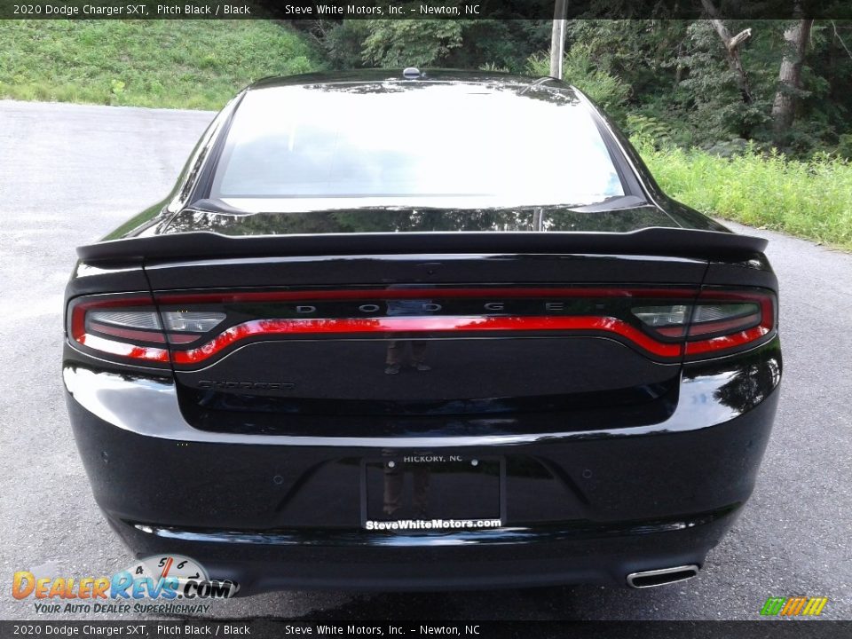 2020 Dodge Charger SXT Pitch Black / Black Photo #7
