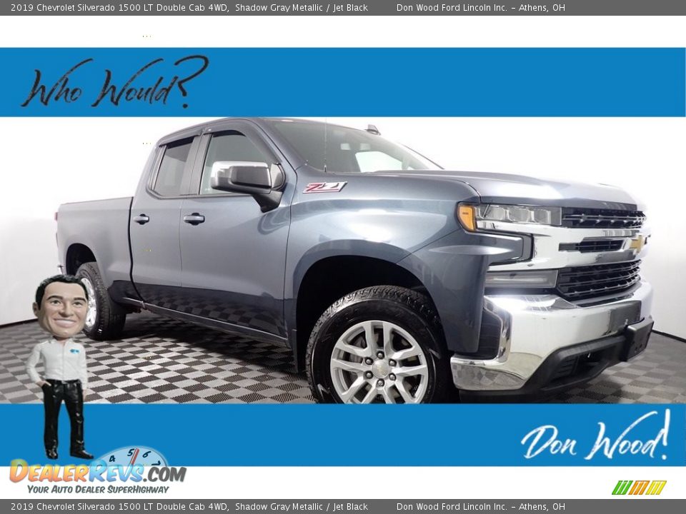 2019 Chevrolet Silverado 1500 LT Double Cab 4WD Shadow Gray Metallic / Jet Black Photo #1