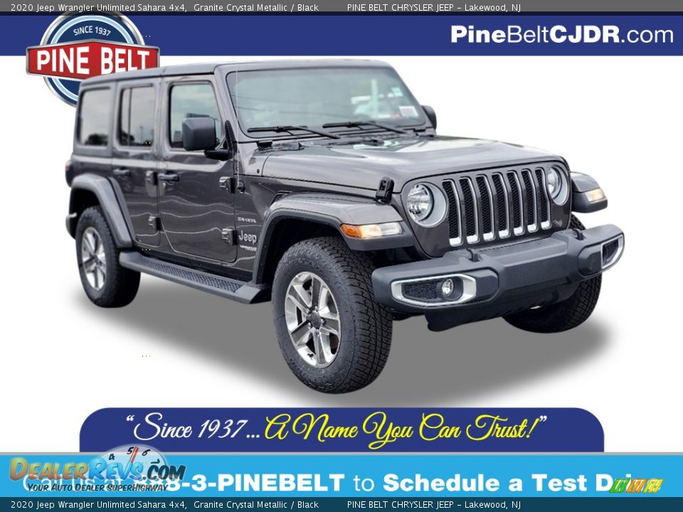 2020 Jeep Wrangler Unlimited Sahara 4x4 Granite Crystal Metallic / Black Photo #1
