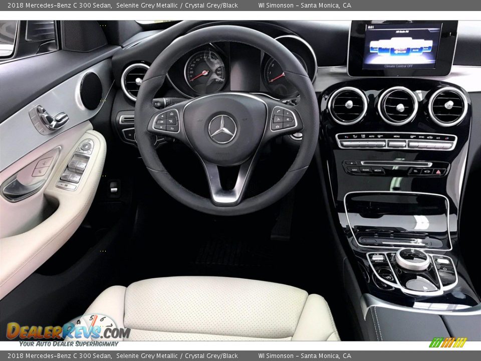 2018 Mercedes-Benz C 300 Sedan Selenite Grey Metallic / Crystal Grey/Black Photo #4