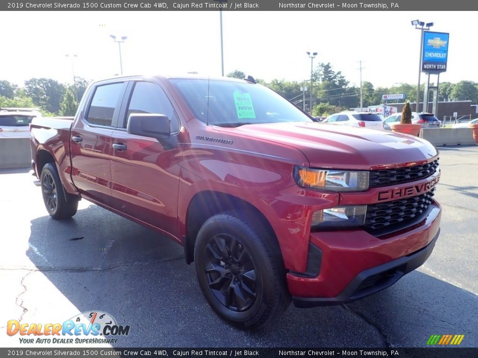 2019 Chevrolet Silverado 1500 Custom Crew Cab 4WD Cajun Red Tintcoat / Jet Black Photo #10