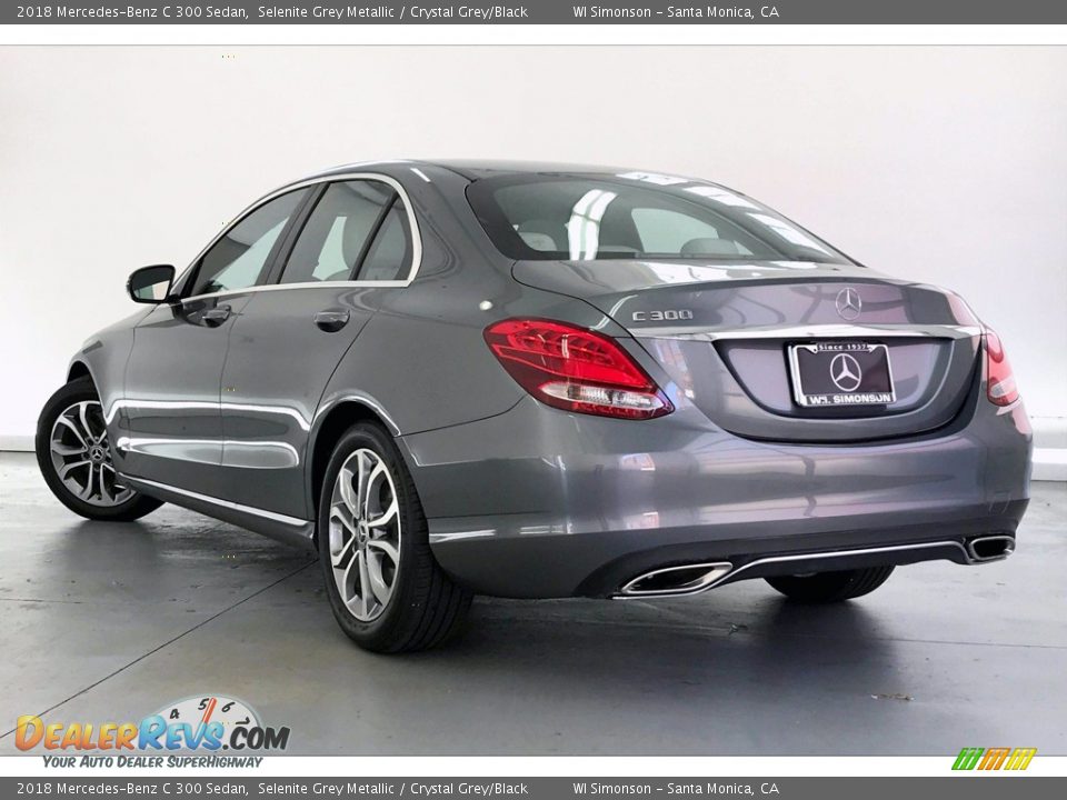 2018 Mercedes-Benz C 300 Sedan Selenite Grey Metallic / Crystal Grey/Black Photo #10