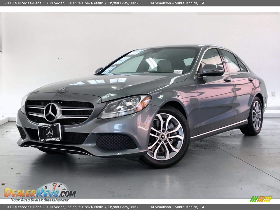 2018 Mercedes-Benz C 300 Sedan Selenite Grey Metallic / Crystal Grey/Black Photo #12