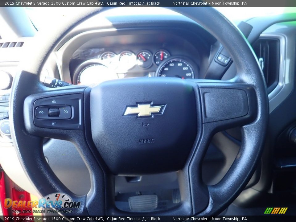 2019 Chevrolet Silverado 1500 Custom Crew Cab 4WD Cajun Red Tintcoat / Jet Black Photo #25