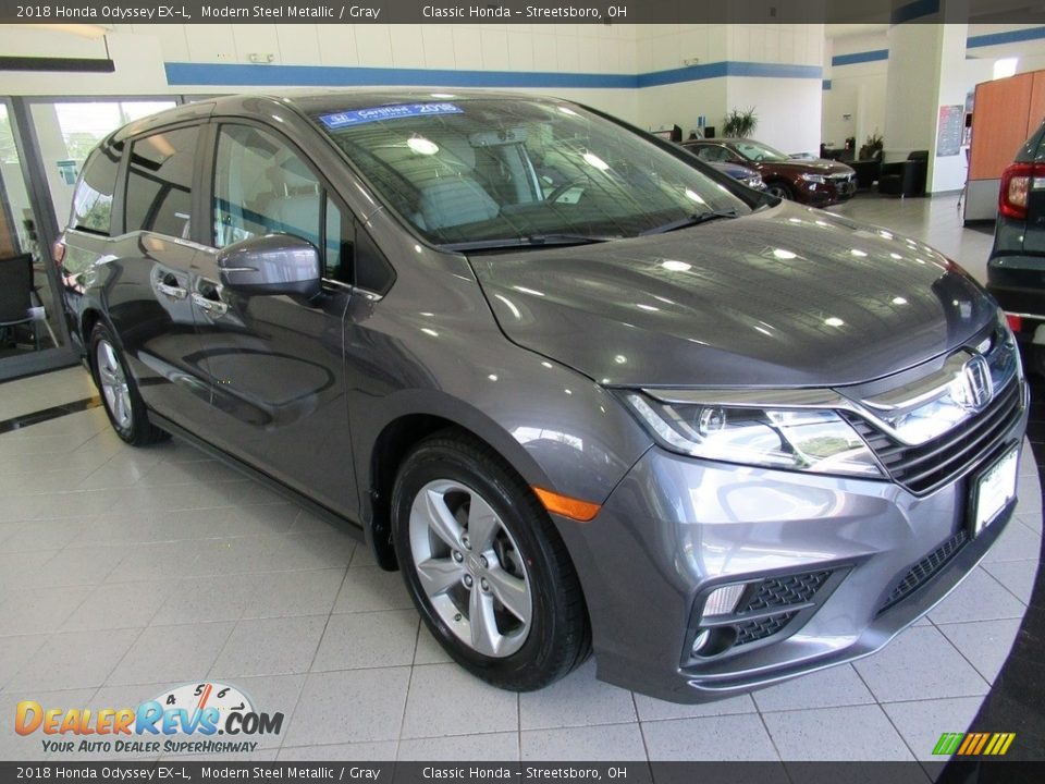 2018 Honda Odyssey EX-L Modern Steel Metallic / Gray Photo #3